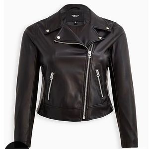 Moto Jacket - Faux Leather Black